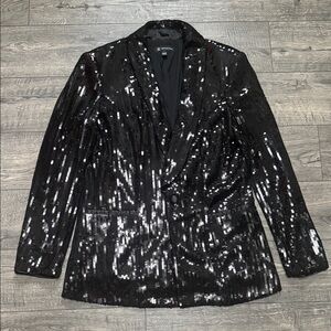 Sequin Black Blazer Jacket